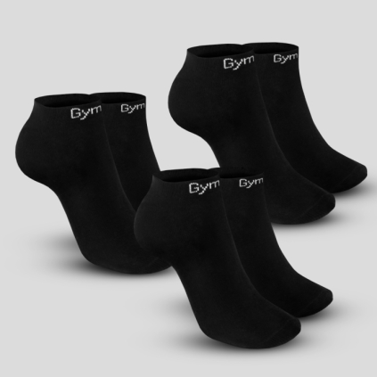 Ponožky Ankle Socks 3Pack Black - GymBeam