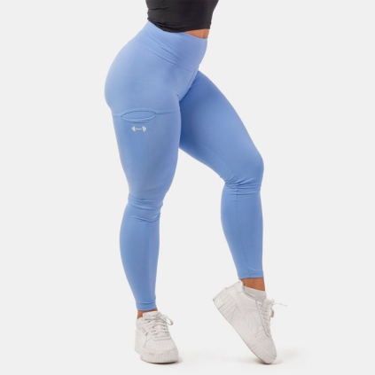 Dámske legíny Active High Waist Smart Pocket Light Blue - NEBBIA