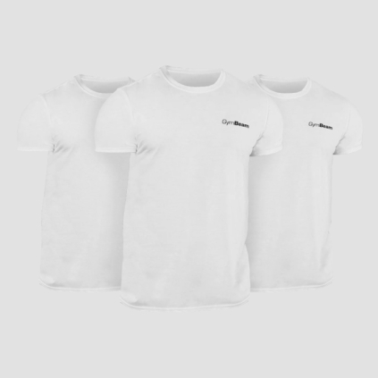 Tričko Basic 3Pack White - GymBeam