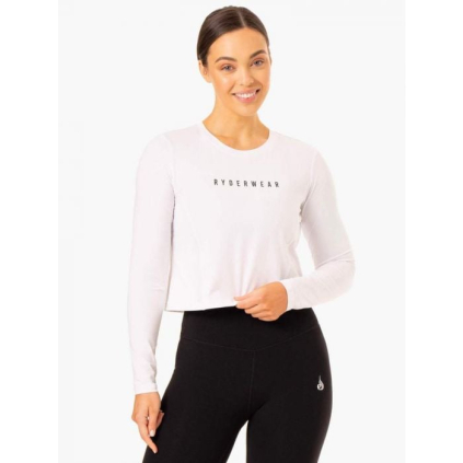 Dámske tričko Long Sleeve Top Foundation White - Ryderwear