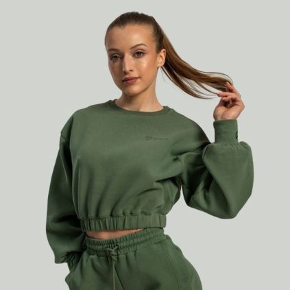 Dámska mikina Lunar Cropped Cedar Green - STRIX