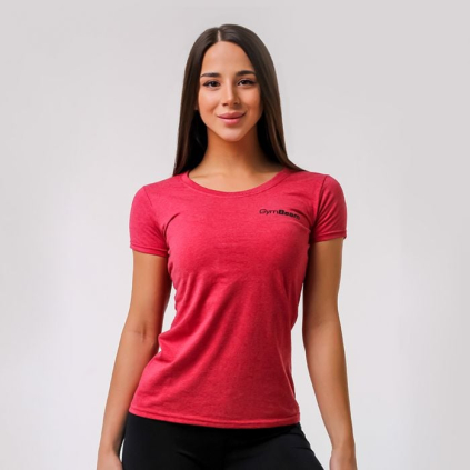 Dámske tričko Basic Vintage Red - GymBeam