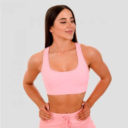 Športová podprsenka Mesh Panel pink - GymBeam