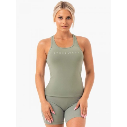 Dámske tielko Hype Racer Back Olive - Ryderwear