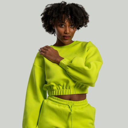 Dámska mikina Lunar Cropped Chartreuse - STRIX