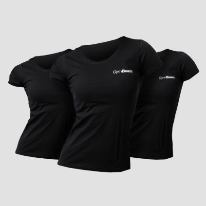 Dámske tričko Basic 3Pack Black - GymBeam