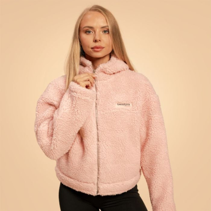 Dámska bunda Hoodie Bliss Pink - BeastPink