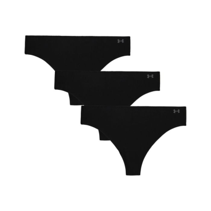 Dámske tangá Pure Stretch NS Thong 3Pack Black - Under Armour
