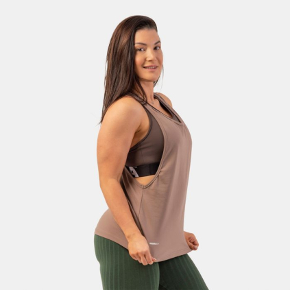 Dámske tielko Loose Cross Back Brown - NEBBIA