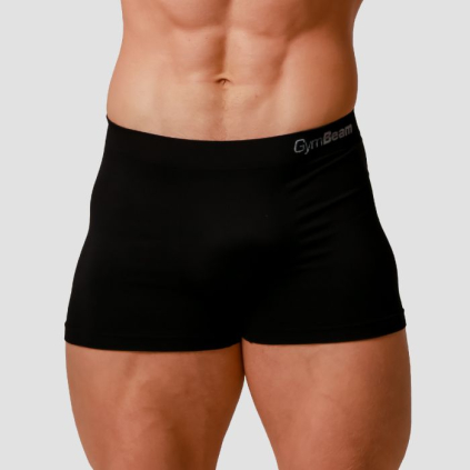 Pánske boxerky Seamless 2Pack Black - GymBeam