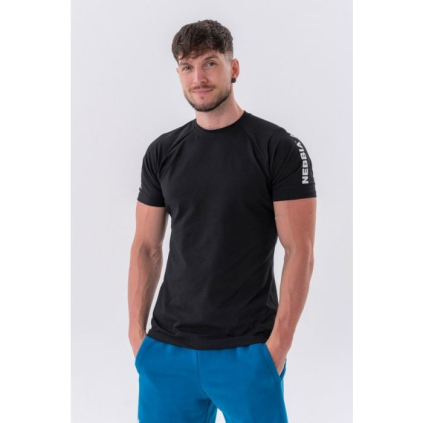 Pánske tričko Sporty Fit Essentials Black - NEBBIA