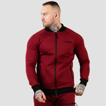 Mikina Zipper Classic Burgundy - GymBeam