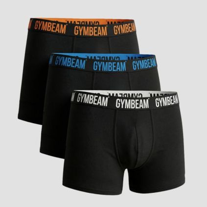 Pánske boxerky FIT 3Pack Black - GymBeam