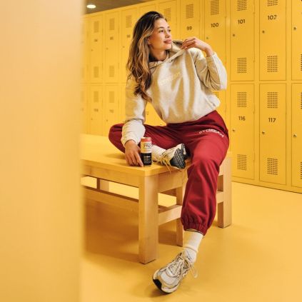 Dámska mikina Varsity Grey - GymBeam