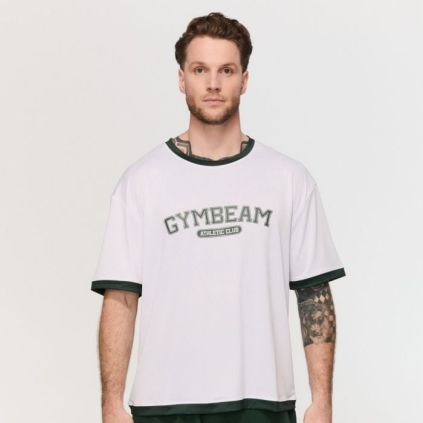 Tričko Oversized Varsity White - GymBeam