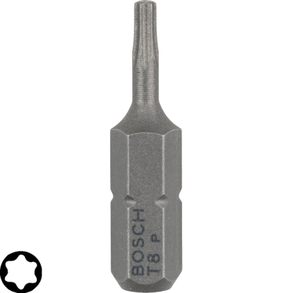 2607002493 Bosch Skrutkovací hrot Extra Hart T8, L 25 mm, 25 ks 3165140340250 - 