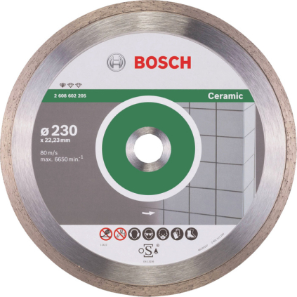 2608602205 Bosch Diamantový kotúč 230 mm, Standard for Ceramic, otvor 22,23 mm 3165140441339 - 