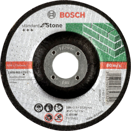 2608603173 Bosch Rezací kotúč Standard for Stone s prielisom, pr. 115 mm 3165140658324 - 