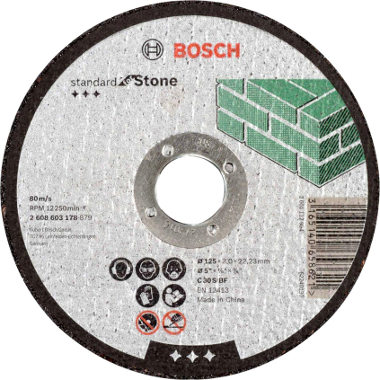 2608603178 Bosch Rezací kotúč Standard for Stone rovný, pr. 125 mm 3165140658621 - 