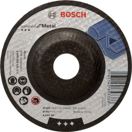 2608603181 Bosch Obrusovací kotúč Standard for Metal s prielisom, pr. 115 mm 3165140658386 - 