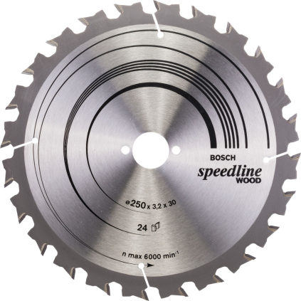 2608640680 Bosch Pílový kotúč Speedline Wood, 250 mm, 24 zubov 3165140194655 - 