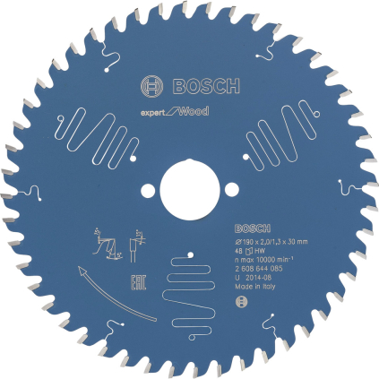 2608644085 Bosch Pílový kotúč Expert for Wood, pr. 190 mm, otvor 30 mm, 48 zubov, b1 2,0 mm 3165140796514 - 
