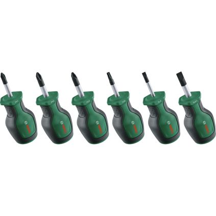 Bosch 6dílná sada krátkých šroubováků