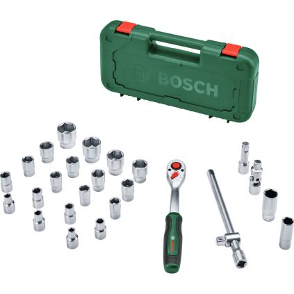 Bosch 25dílná ráčna sada 1/2″