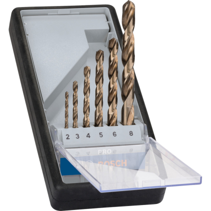Bosch Sada špirálových vrtákov PRO Stainless Steel HSS-Co, 6 ks  + DARČEK Delta Plus Zátky do uší 1 pár CONIC001