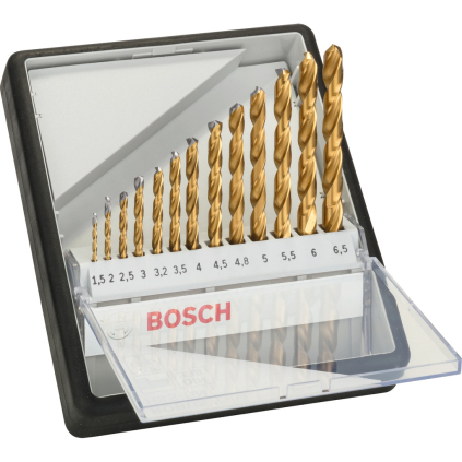 Bosch 13-dielna sada vrtákov do kovu HSS-TiN Robust Line, 135°, 1,5 – 6,5 mm  + DARČEK Delta Plus Zátky do uší 1 pár CONIC001