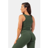 Dámske tielko Tank Top Ribbed Organic Dark Green - NEBBIA