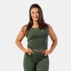 Dámske tielko Tank Top Ribbed Organic Dark Green - NEBBIA