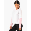 Dámska mikina Hybrid Pullover White Pink - Ryderwear
