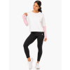 Dámska mikina Hybrid Pullover White Pink - Ryderwear