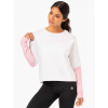 Dámska mikina Hybrid Pullover White Pink - Ryderwear