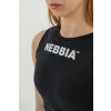 Dámske tielko Crop Top Gym Therapy Black - NEBBIA
