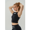 Dámske tielko Crop Top Gym Therapy Black - NEBBIA