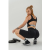 Dámske tielko Crop Top Gym Therapy Black - NEBBIA