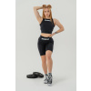 Dámske tielko Crop Top Gym Therapy Black - NEBBIA