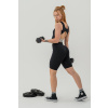 Dámske tielko Crop Top Gym Therapy Black - NEBBIA