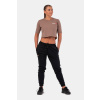 Dámske tričko Crop Top Minimalist Logo Brown - NEBBIA