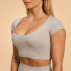 Dámske tričko Cropped Sense Grey - BeastPink