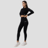 Dámske tričko FLO Ribbed Crop-Top Black - GymBeam