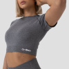 Dámske tričko FLO Crop-Top Grey - GymBeam