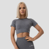 Dámske tričko FLO Crop-Top Grey - GymBeam