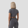 Dámske tričko FLO Crop-Top Grey - GymBeam