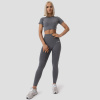 Dámske tričko FLO Crop-Top Grey - GymBeam