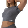 Dámske tričko FLO Crop-Top Grey - GymBeam