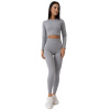 Dámske tričko FLO Ribbed Crop-Top Grey - GymBeam