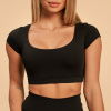 Dámske tričko Cropped Sense Black - BeastPink
